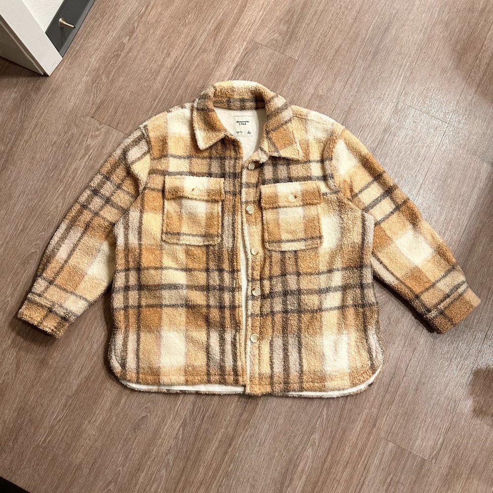 Abercrombie Sherpa/Fleece Shirt Jacket (Shacket)